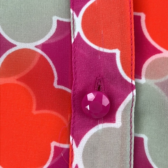 Banana Republic Factory sheer  patterned lightweight sleeveless button down tank - Picture 6 of 7